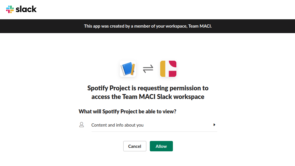  sign in with slack authentication screenshot