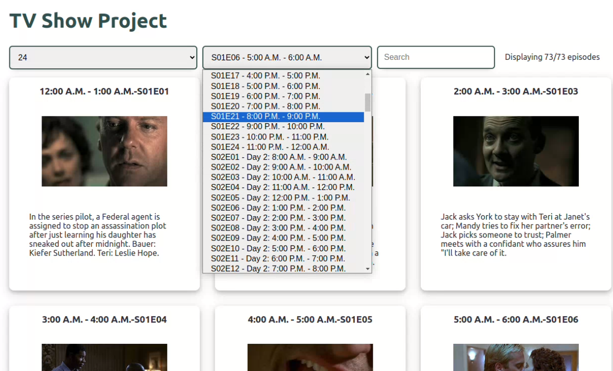 episode selector screenshot